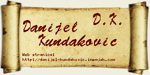 Danijel Kundaković vizit kartica